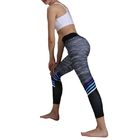 Zebra baskı yoga pantolon yüksek bel kadın spor enerji dikişsiz push up buzağı uzunluk pantolon Tedarikçi