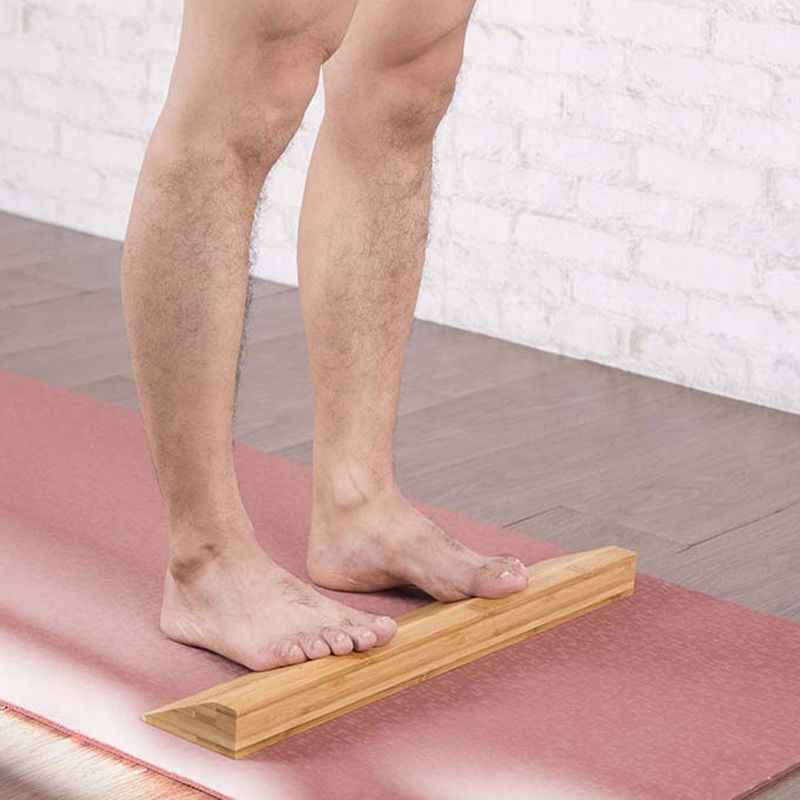 Yoga eğimli kurulu buzağı ayak bileği sedye ahşap kaymaz kama yoga tuğla spor aksesuarları Tedarikçi