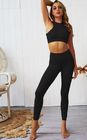 2 Adet Yoga Setleri Giyim, Bayan Spor Giyim Spor Salonu Egzersiz için Tedarikçi