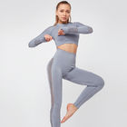 Kadın Yoga ApparelYoga Kırpma Üst Dikişsiz Tayt Spor Set Yüksek Bel Legging Pantolon Tedarikçi