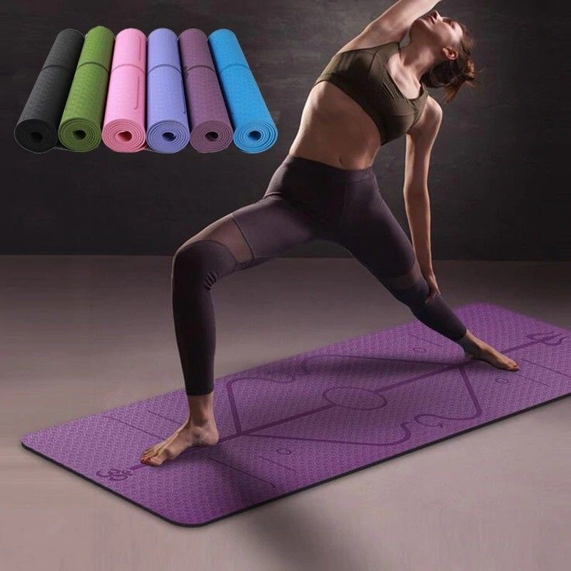 10mm kalınlaşmış yoga egzersiz mat / kaymaz gym fitness mat yoga çantası ve kayış ile Tedarikçi
