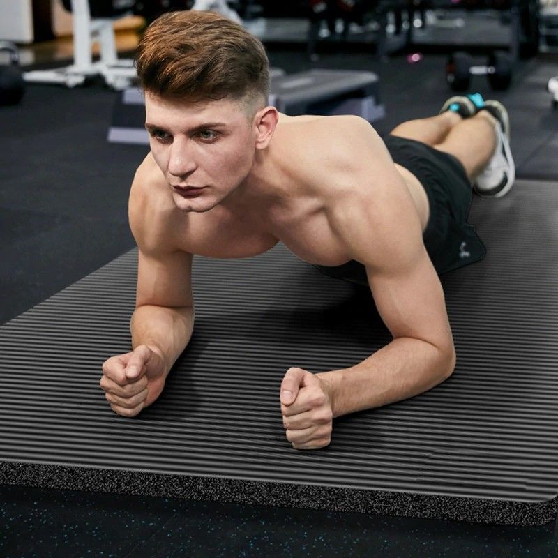 Erkekler Spor Yoga Mat, kalın Spor Mat Büyük Beden Bandajlar Ile NBR Kaymaz Egzersiz Mat Tedarikçi