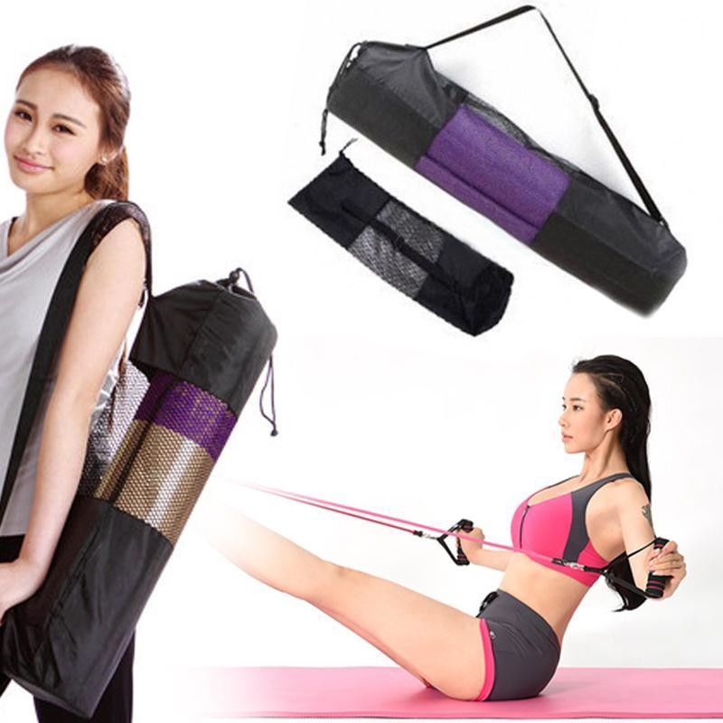 Siyah Taşınabilir Yoga Mat Taşıma Çantası hafif Naylon Pilates Bayan Yoga Çantası Tedarikçi